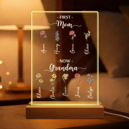 5040LUS1 first_ mom now grandma night light personalized gifts for grandma 5040lttna