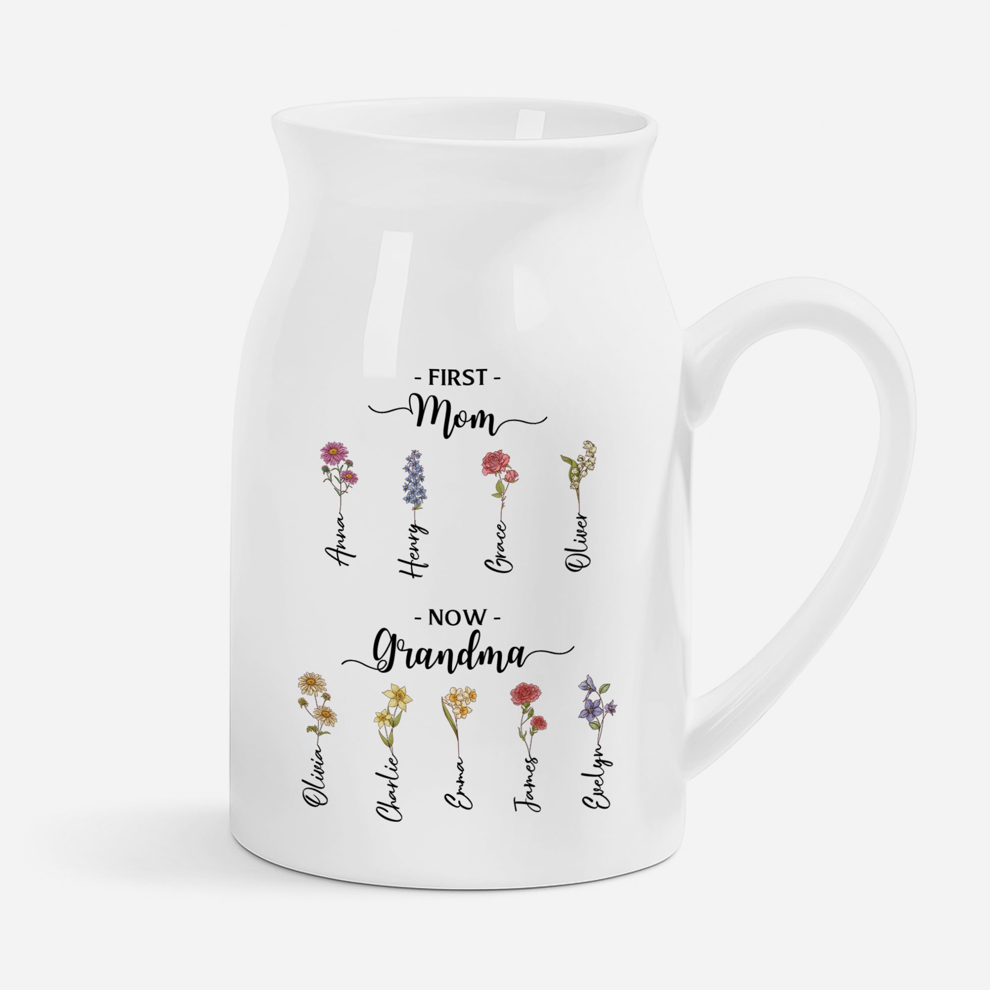 5040OUS1 personalized vases gifts for grandma first mom now grandma 5040OTYNA