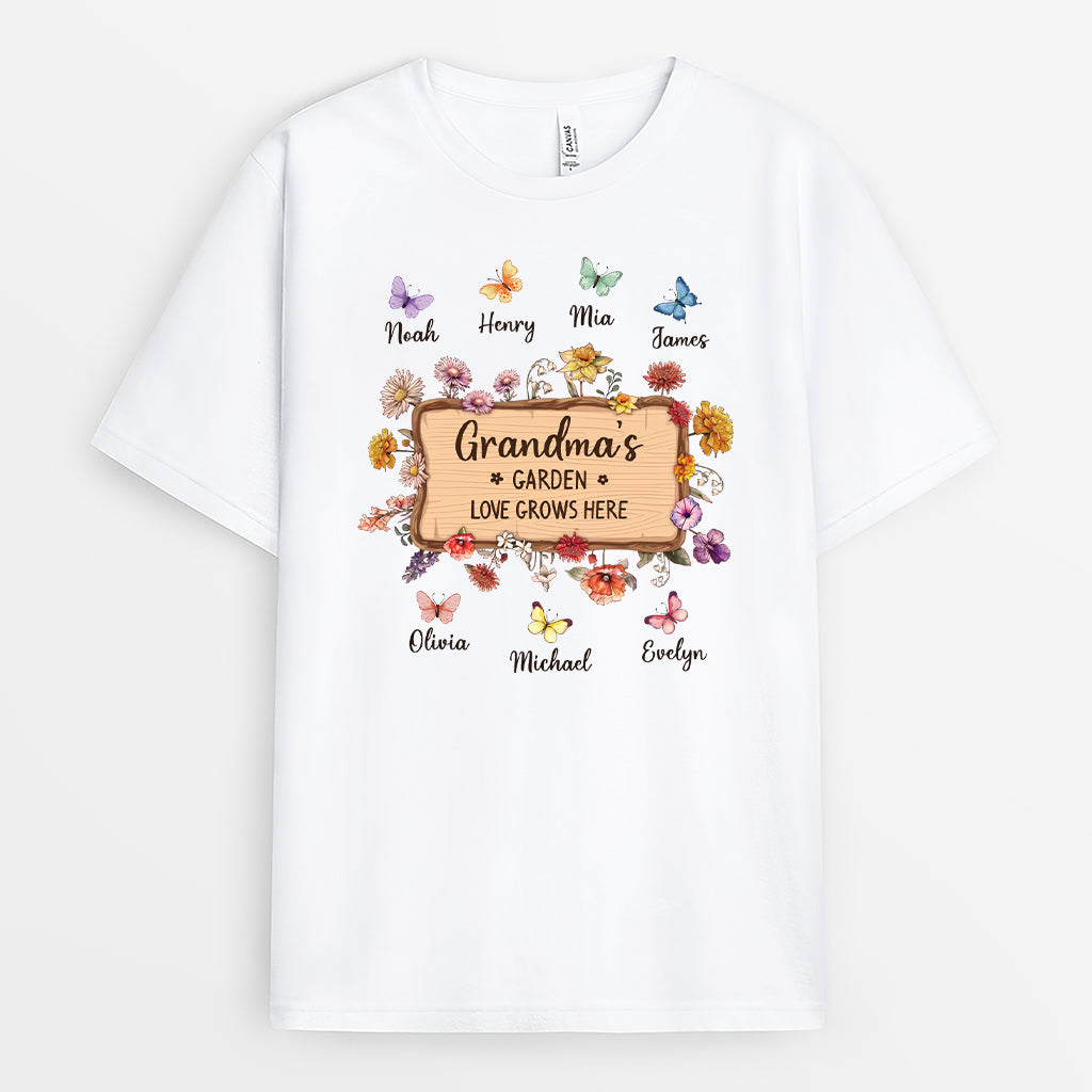 5056AUS1 grandmas garden love grows here shirt personalized gifts for grandmamom_ 5056a8laa