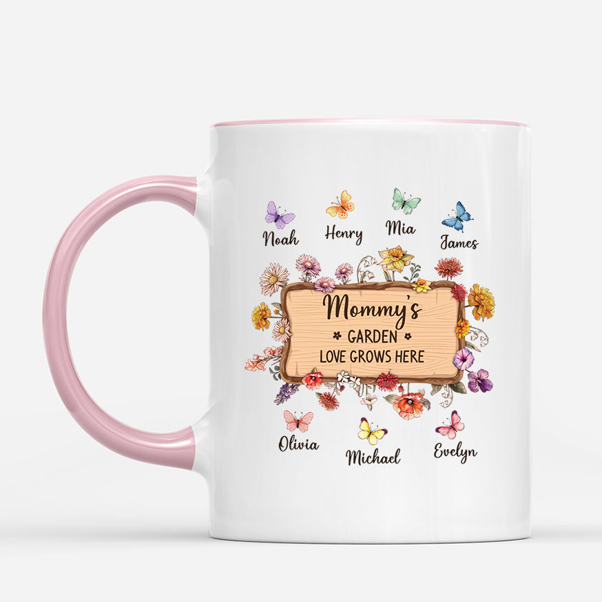 5056MUS2 grandmas garden love grows here mug personalized gifts for grandmamom_ 5056m8laa