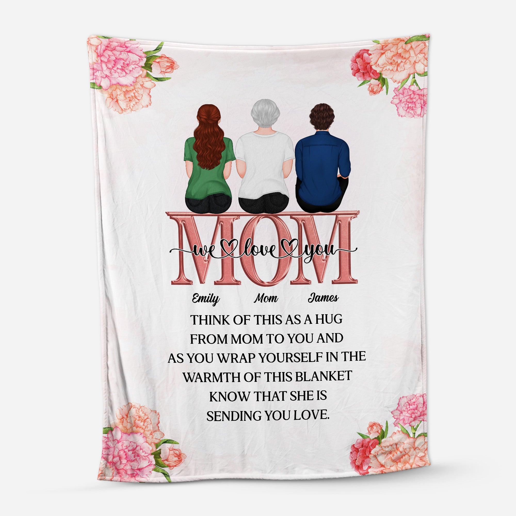 5062BUS1 custom memorial blankets memorial gifts for loss of mother_ 5062B6GMA