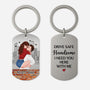 5067JUS1 personalized gifts for couples drive carefully keychain 5067J6MNG