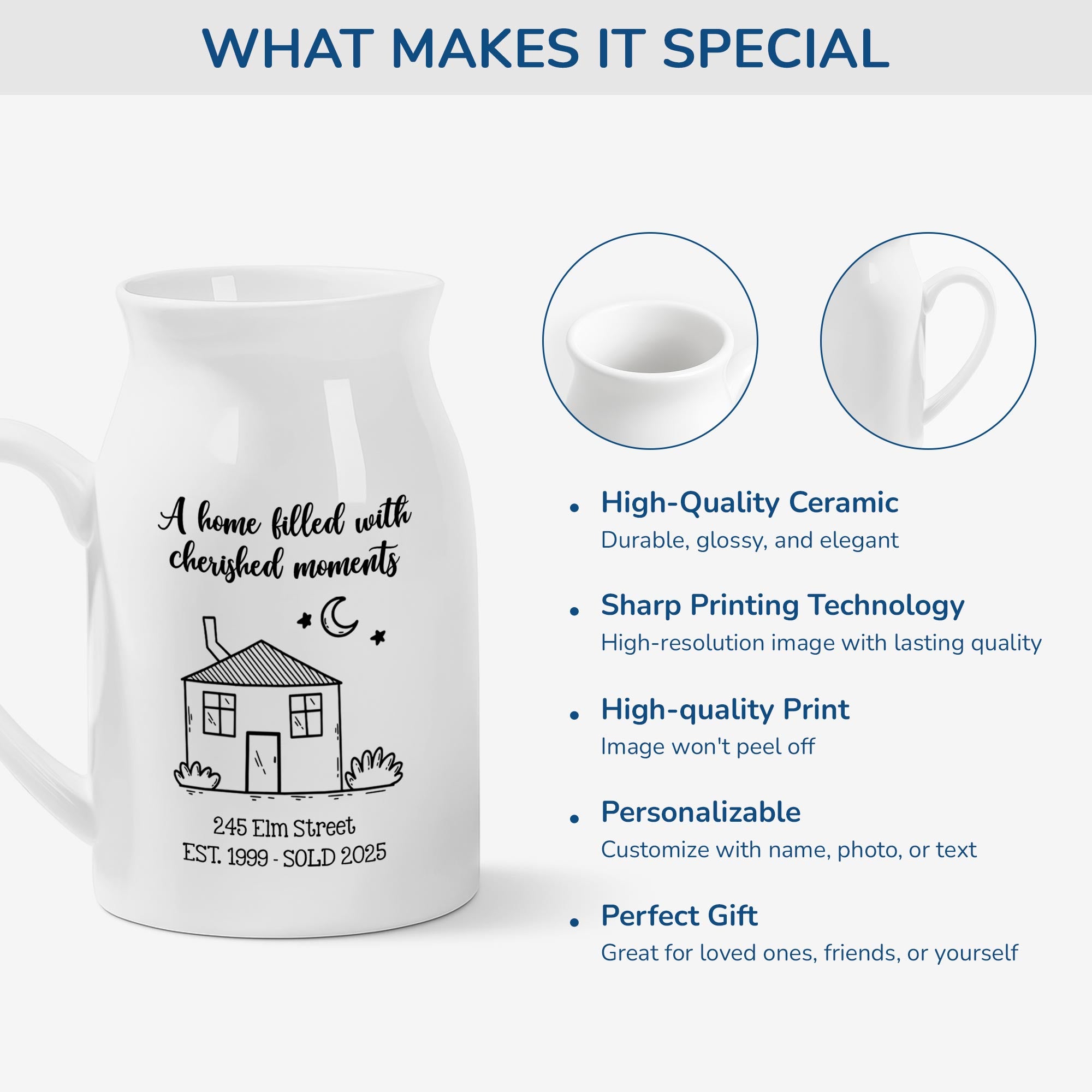 5069OUS4 personalized flower vase family gifts new home gifts 5069O8HAI