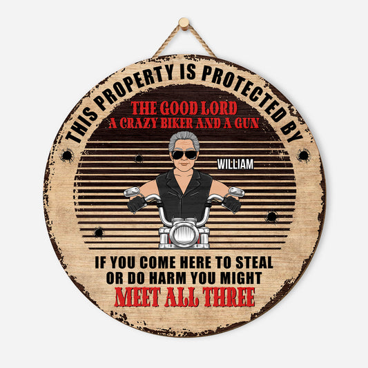 5074QUS1 funny personalized gifts for him wood private property signs_ 5074QKQMB