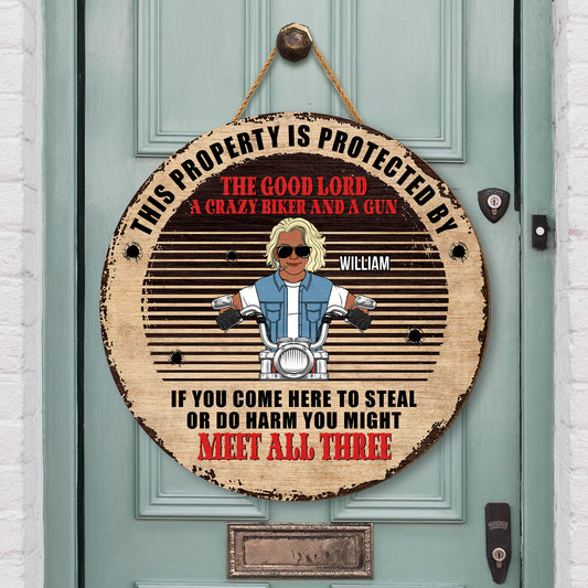 5074QUS2 funny personalized gifts for him wood private property signs_ 5074QKQMB