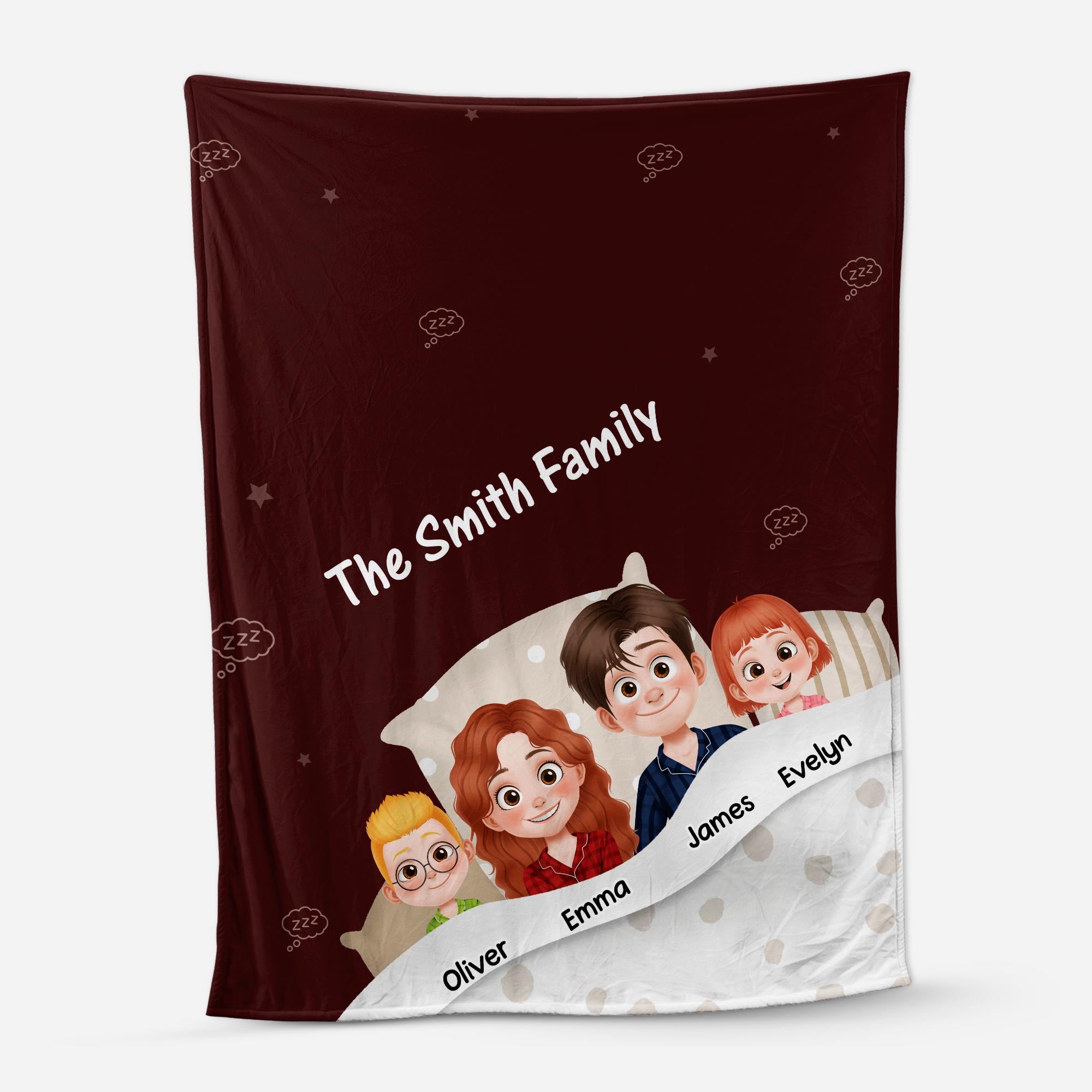5077BUS1 personalized family name blanket_s gifts for the whole family 5077B3KAF