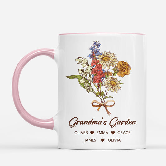5083MUS2 grandmas garden coffee mug personalized gifts for mom grandma 5083M6LLA
