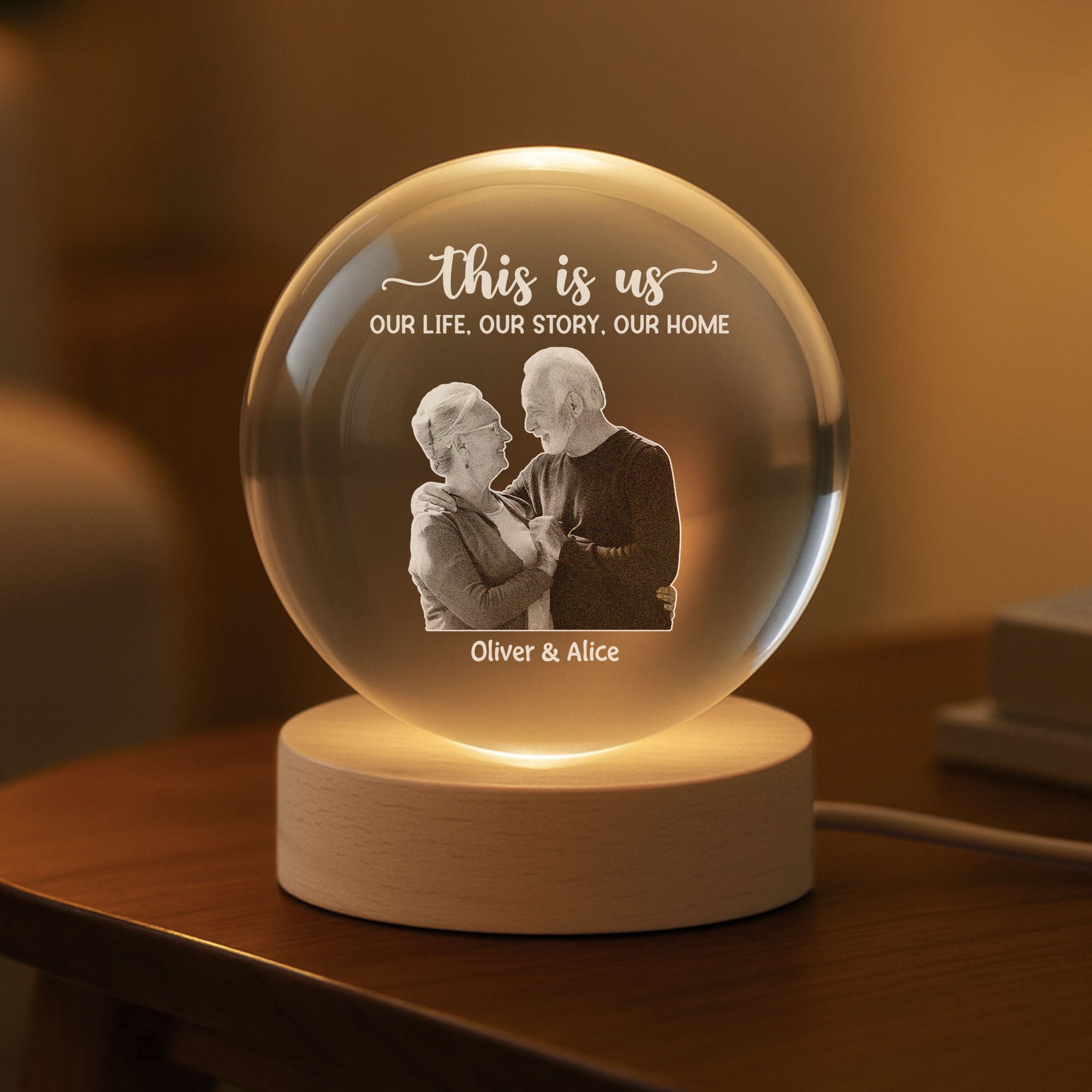 5091LUS2 this is us photo crystal ball lamp personalized gifts for couples 5091L8V5G