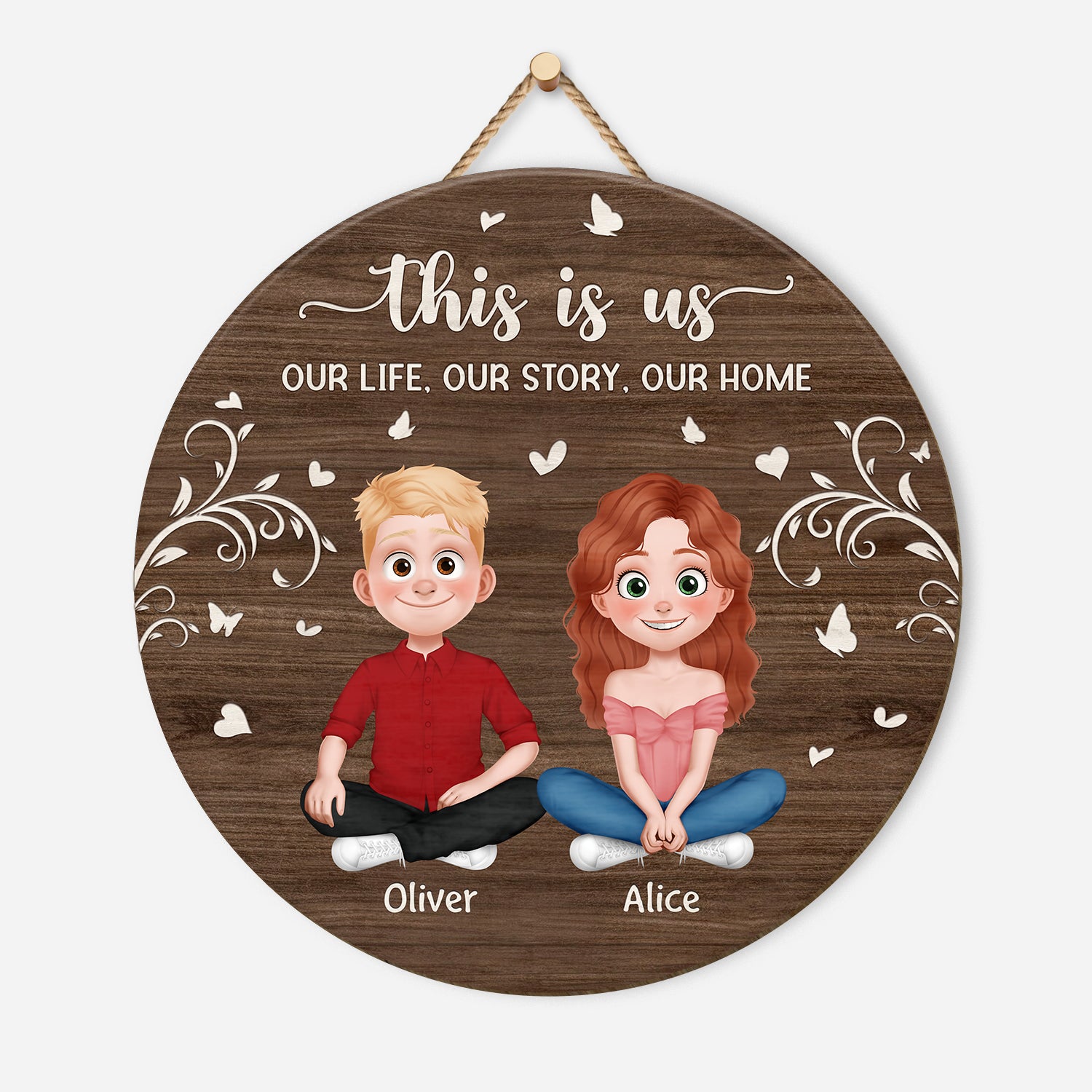 Personalized This Is Us Wood Sign - Gift for Couple - Personal Chic