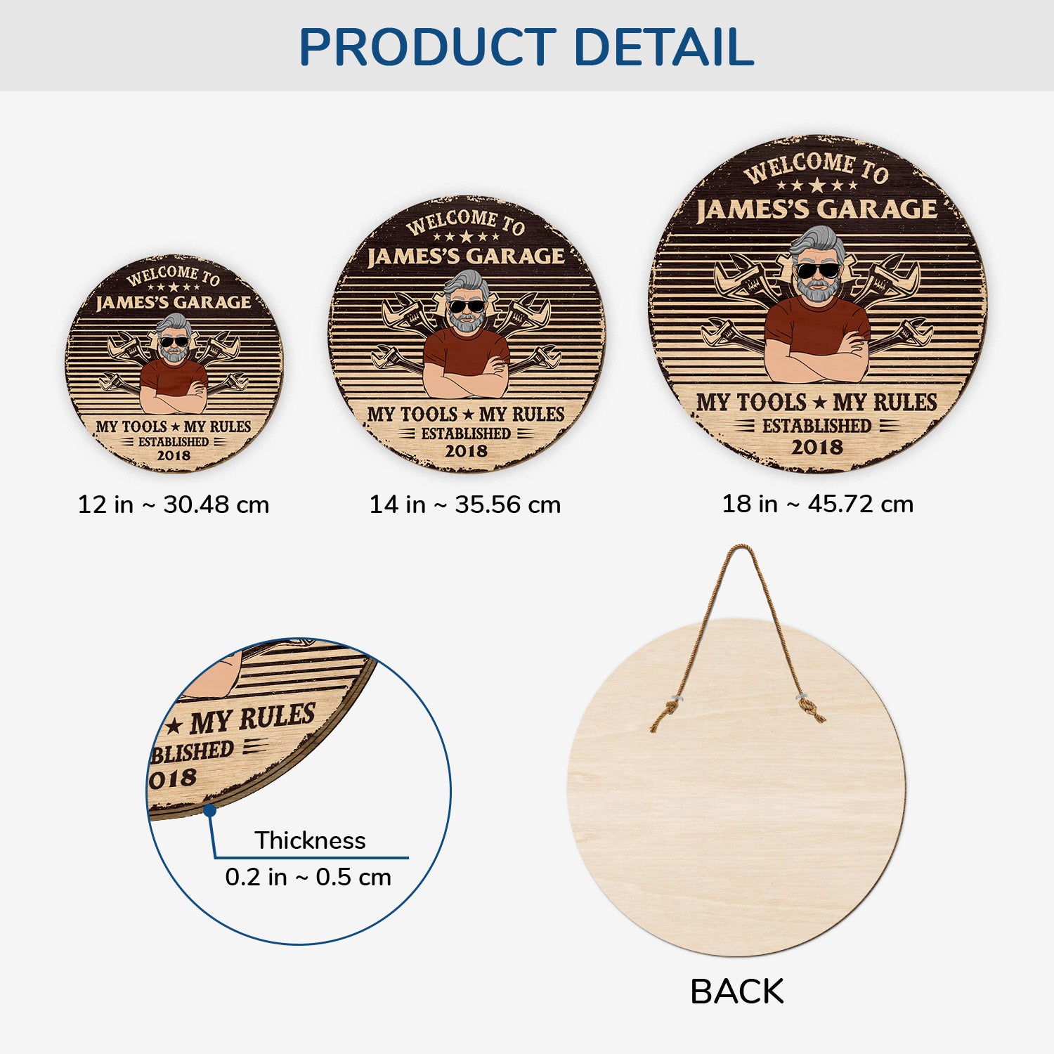 5099QUS3 personalized gag gifts for men funny garage signs_ wooden 5099QKLMB