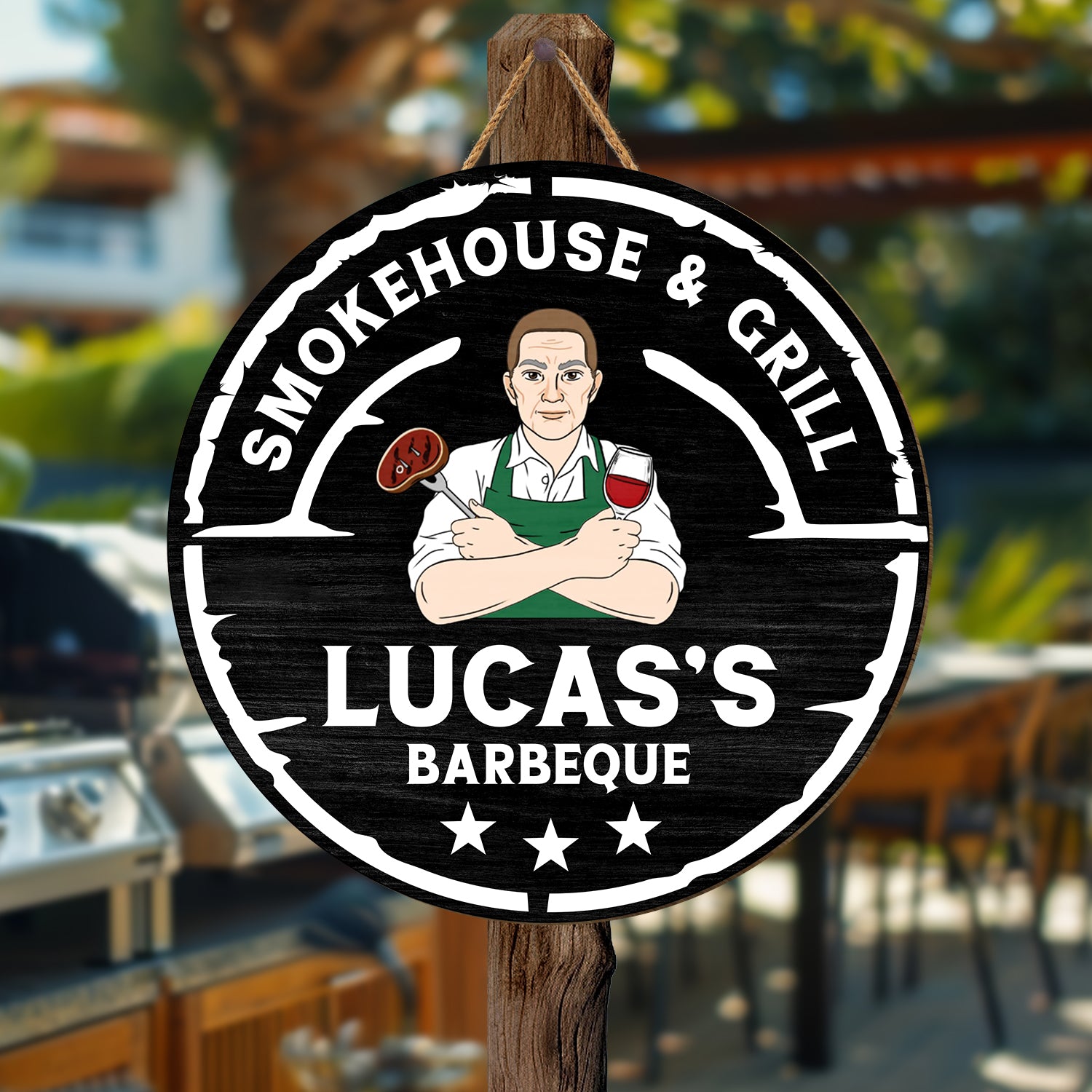 5103QUS2 personalized grilling gifts_ for him wooden barbecue signs_ 5103Q