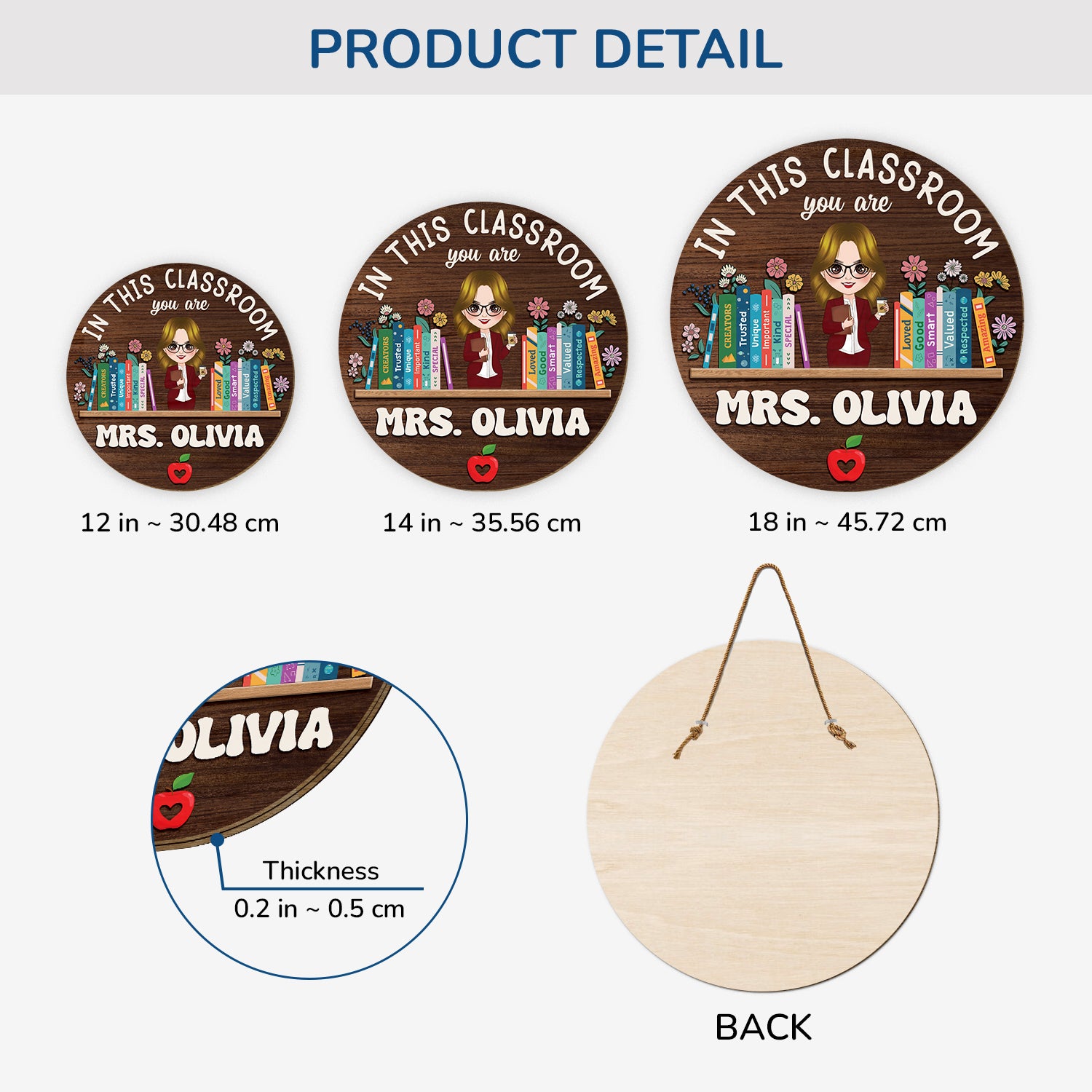 5107QUS3 personalized wooden signs unique gifts for teacher 5107QT6NT