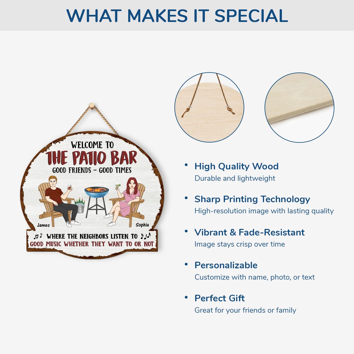 5111QUS4 funny custom couple gifts outdoor wooden signs for patio bar 5111Q6KAI