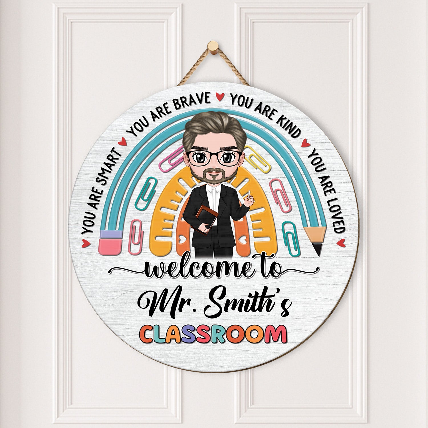 5114QUS2 personalized teacher gifts teacher welcome sign for classroom_ 5114Q66MI