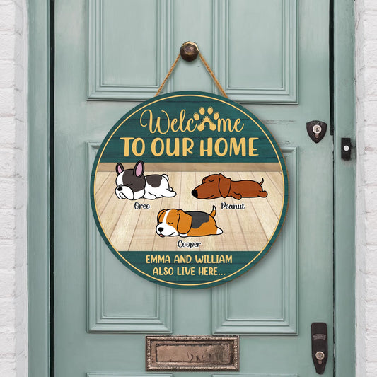 5115QUS2 custom gifts for dog owners wooden welcome signs for homes_ 5115Q6YAC