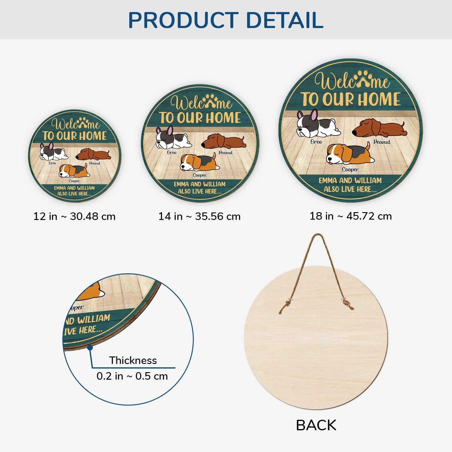 5115QUS3 custom gifts for dog owners wooden welcome signs for homes_ 5115Q6YAC