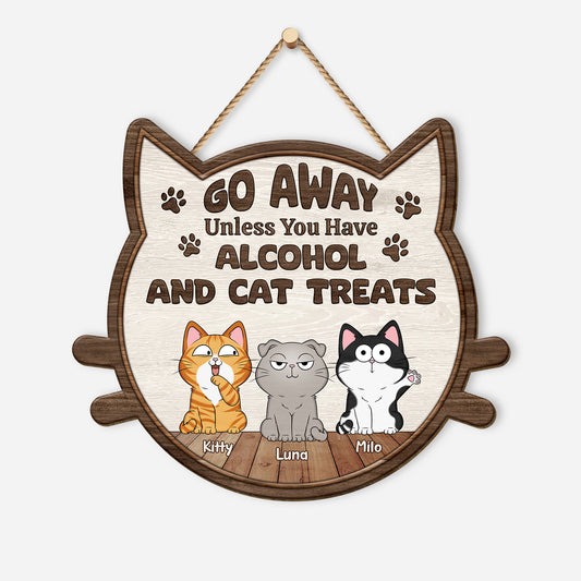 5116QUS1 personalized gifts for cat lovers funny go away signs_ wooden 5116Q6YND