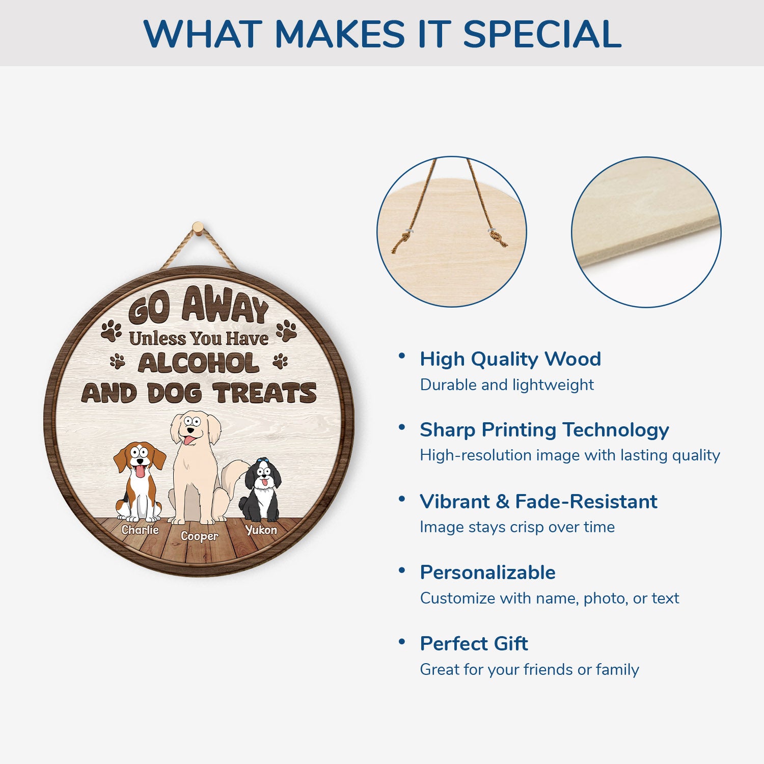 5116QUS4 personalized gifts for dog lovers funny go away signs_ wooden 5116Q6YNC_67f4bc62 0f32 4246 acda cae7413333e0