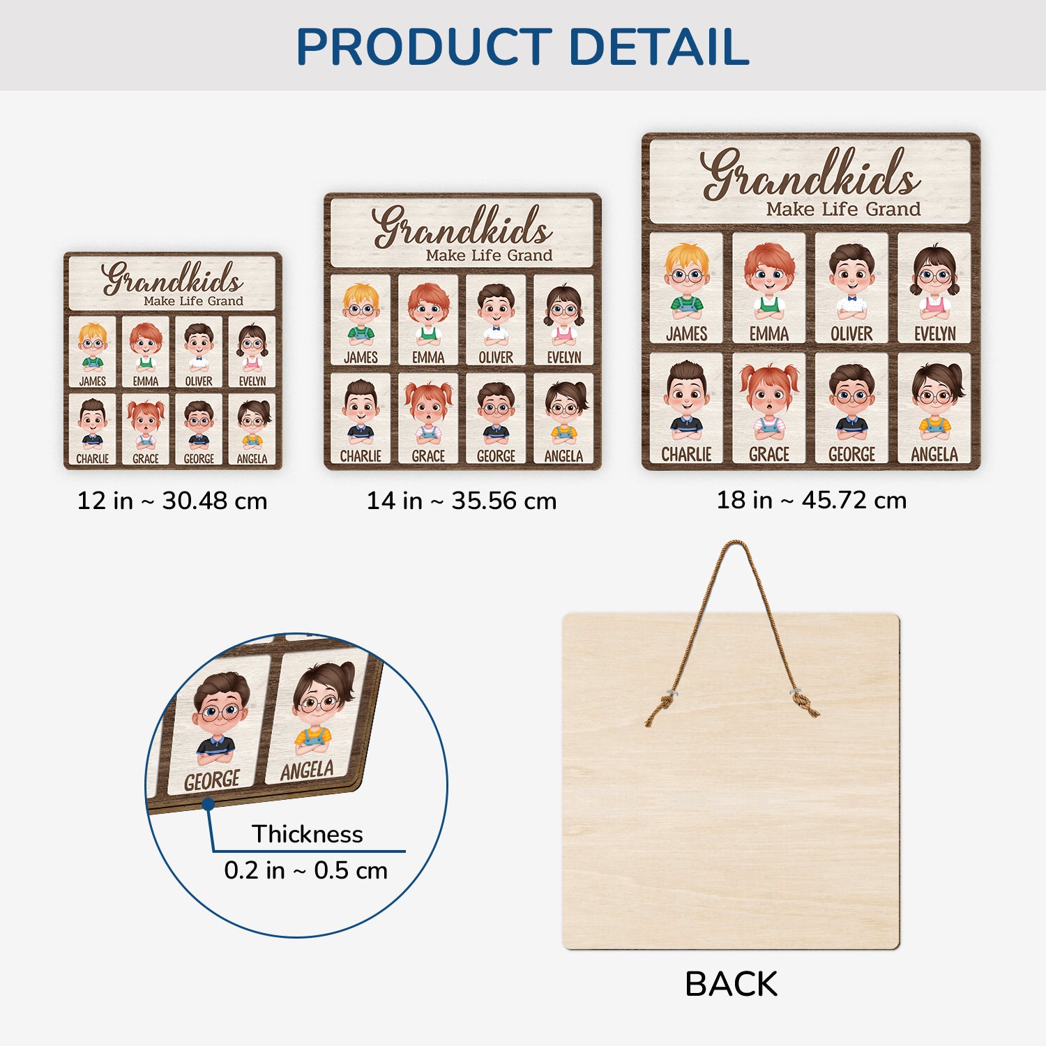 5130QUS3 personalized wooden sign_s grandkids make life more grand 5130QTMNA