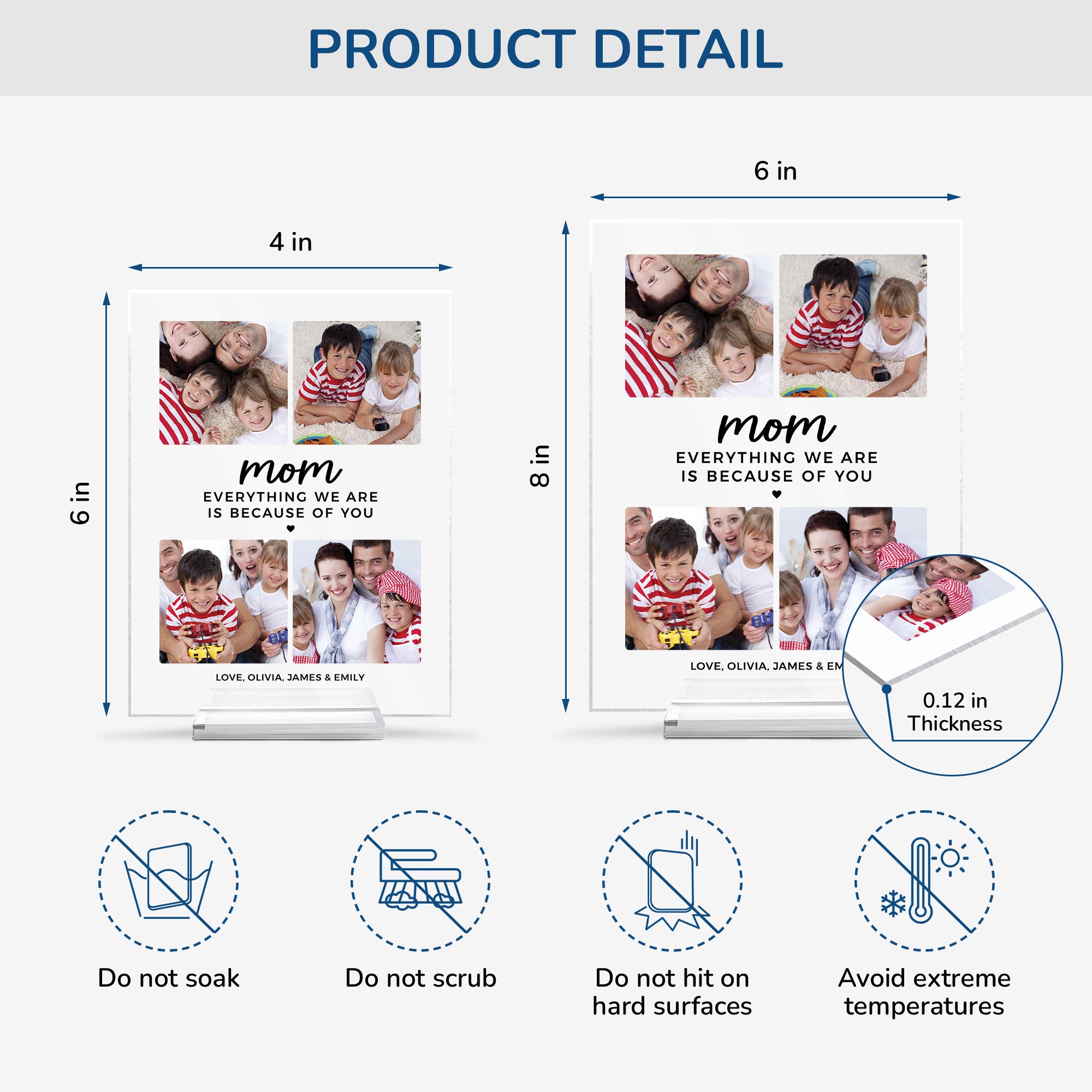 5137RUS4 custom photo acrylic plaque_ sentimental gifts for mothers 5137RKUMA