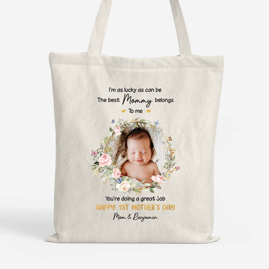 5139BUS1 happy 1st mothers day tote bag with photo custom gifts for mom 5139b8vaa_2