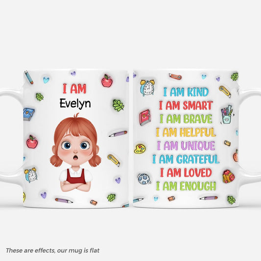 5143MUS1 3d printing effect personalized kids gifts_ affirmation mug 5143MKGAK
