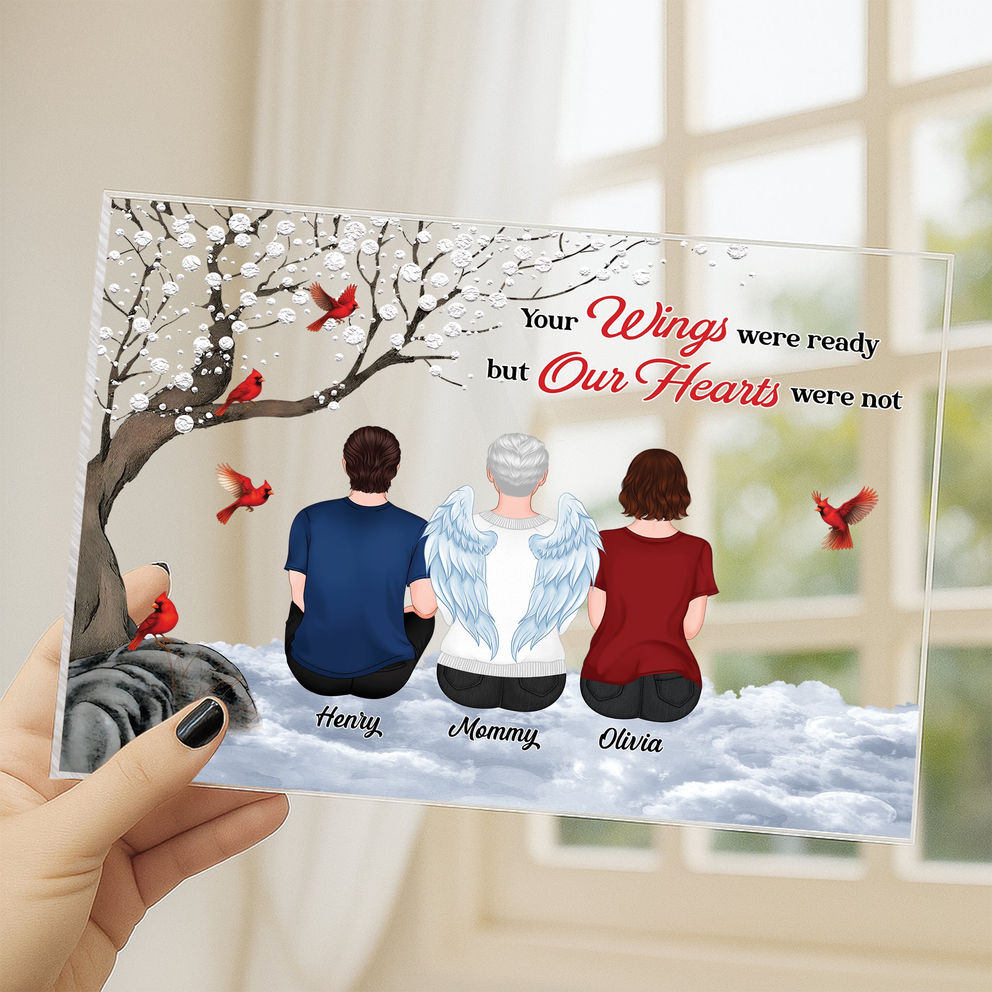 5147RUS3 custom acrylic plaques your wings were ready but our hearts were not 5147R36ZA