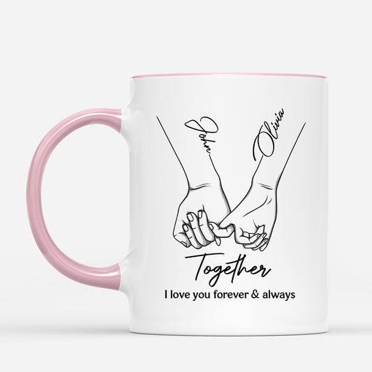 5150MUS2 personalized couple mugs from our first kiss to our last breath_ 5150MTLNG