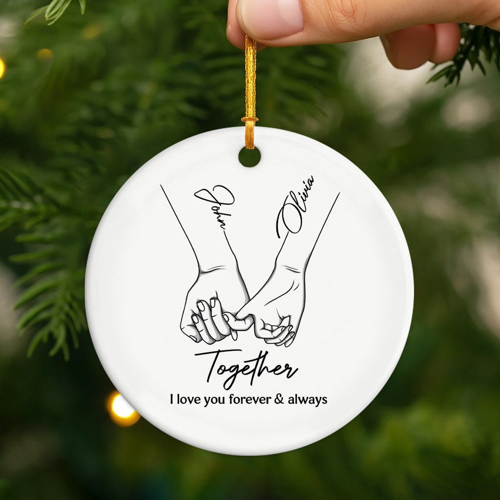 5150OUS2 personalized couple gifts first kiss to last breath ceramic ornament 5150OTQNG