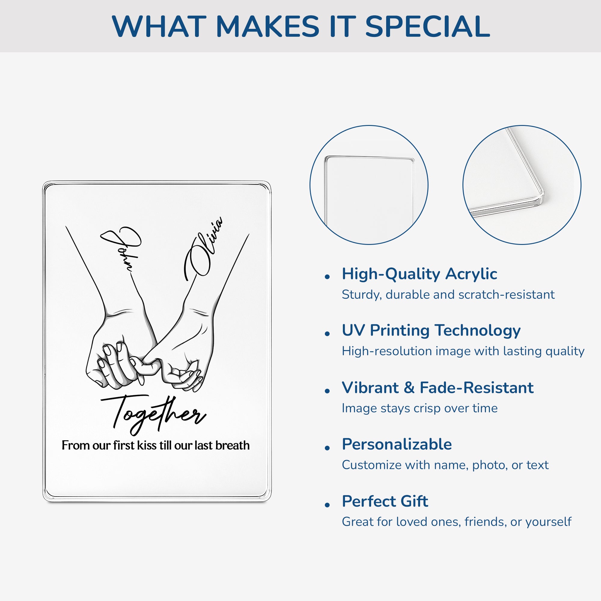 5150RUS4 custom acrylic plaque from our first kiss to our last breath_ 5150RTHNG