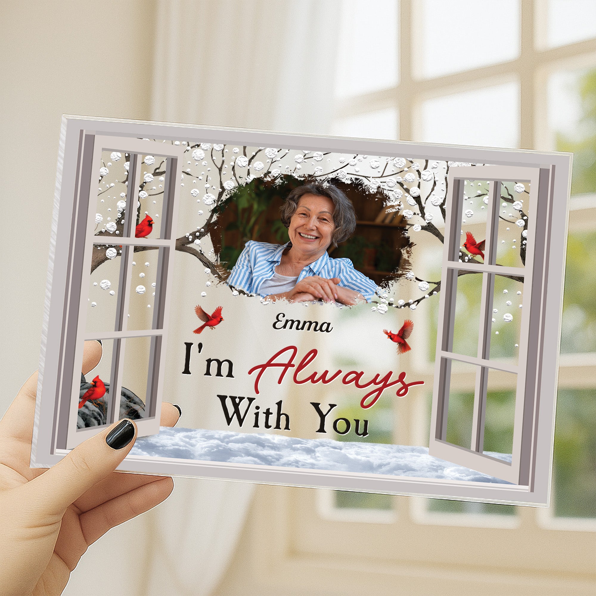 5153RUS3 personalized memorial gifts with photo acrylic plaque with stand 5153RTMTA