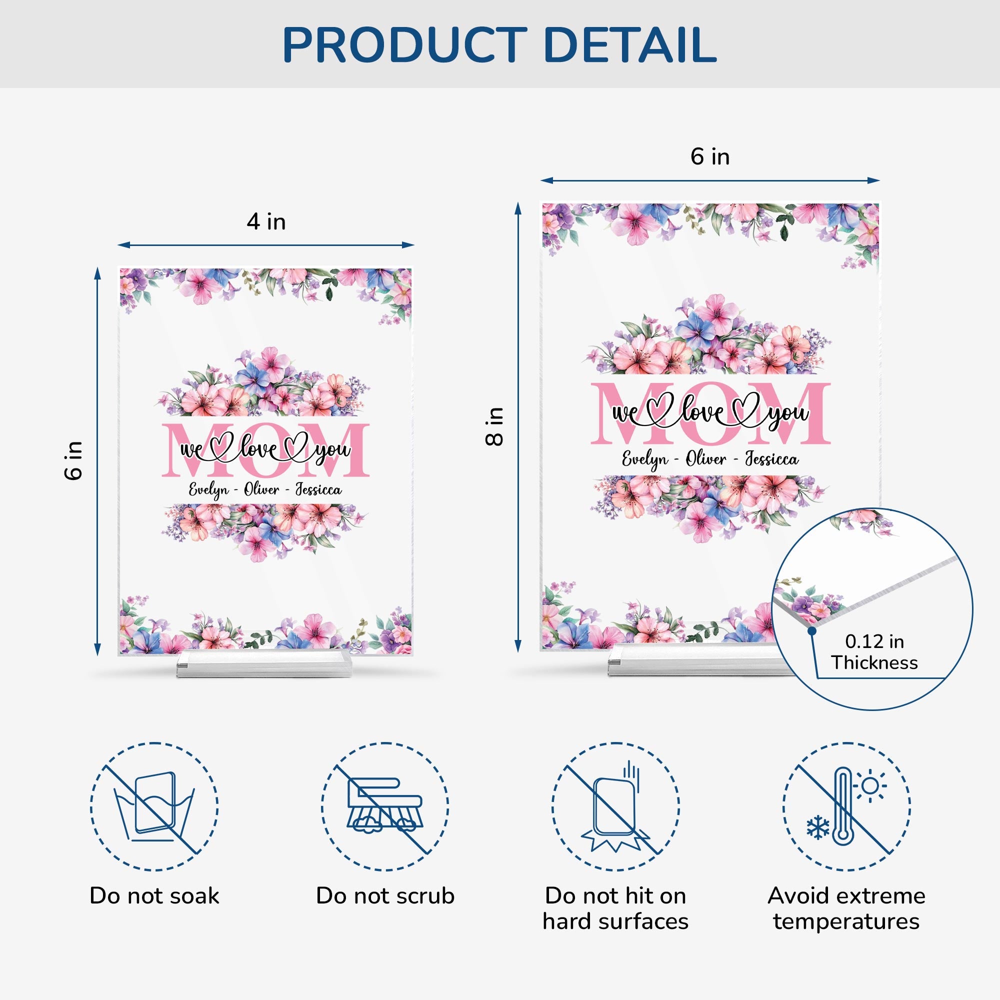 5156RUS4 personalized mom gifts mom we love you acrylic plaque 5156RKUAA