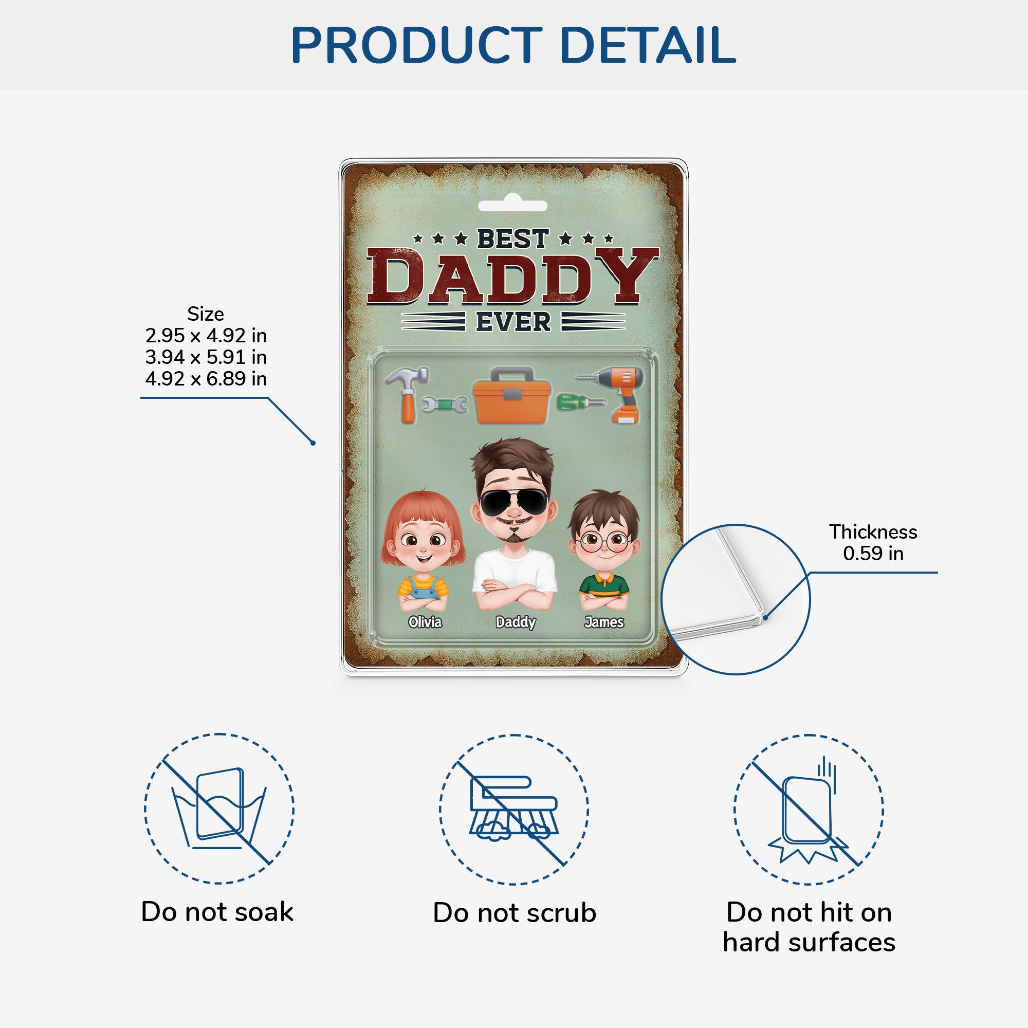 5157RUS3 personalized rectangle acrylic plaque_ best dad ever gifts 5157R3QMB