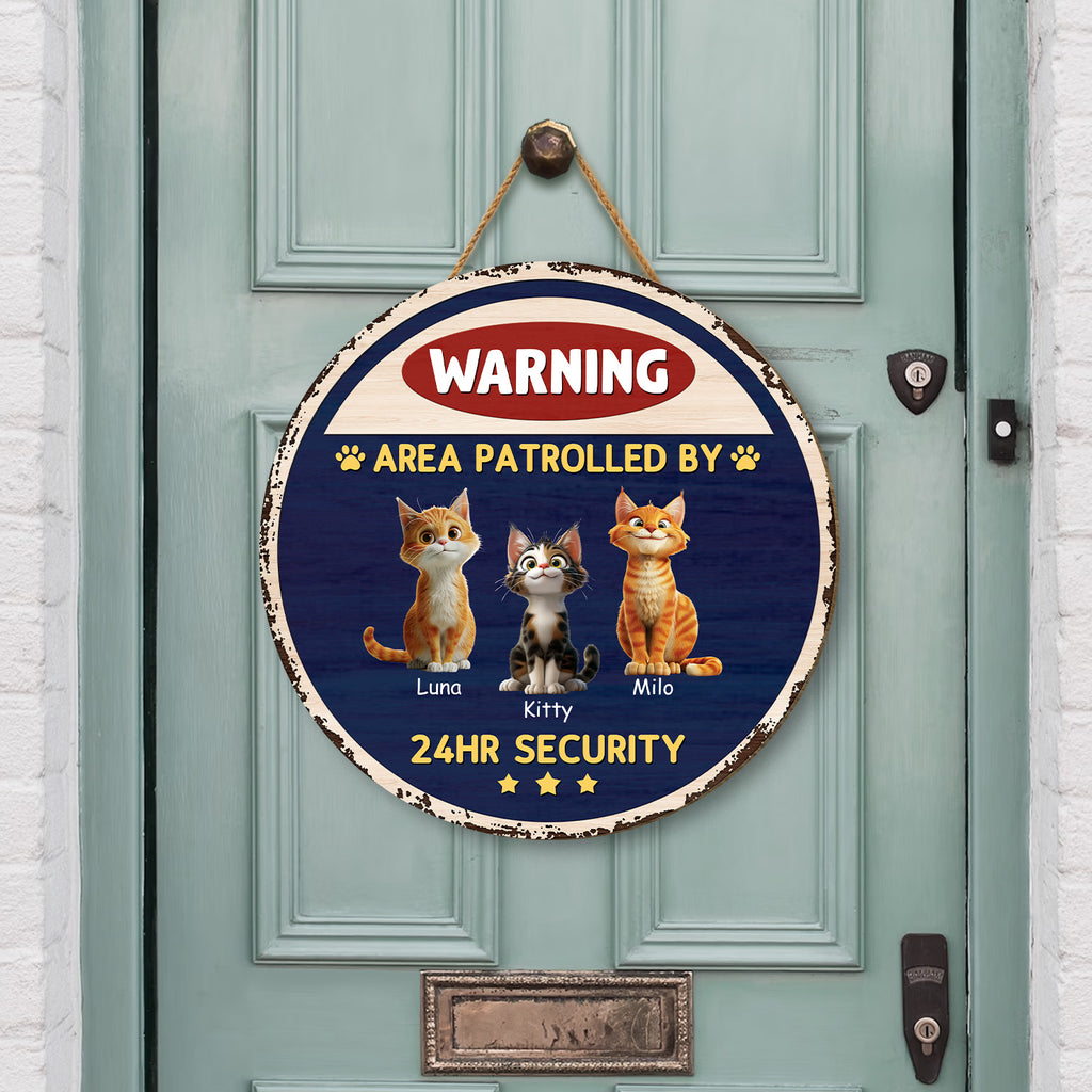5160QUS2 custom cat lover gifts funny cat warning signs_ wooden 5160QKGMD