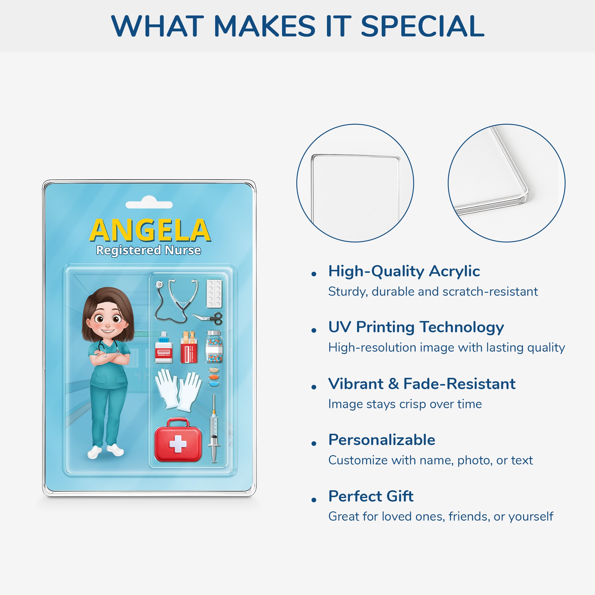 5161RUS4 personalized gifts for nurses doctors rectangle acrylic plaque_ 5161R3HMN