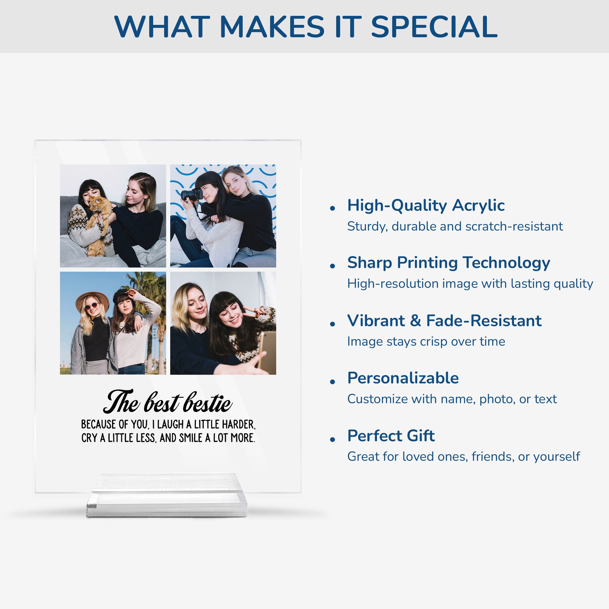 5180RUS5 personalized acrylic plaque photo gifts for best friend 5180R