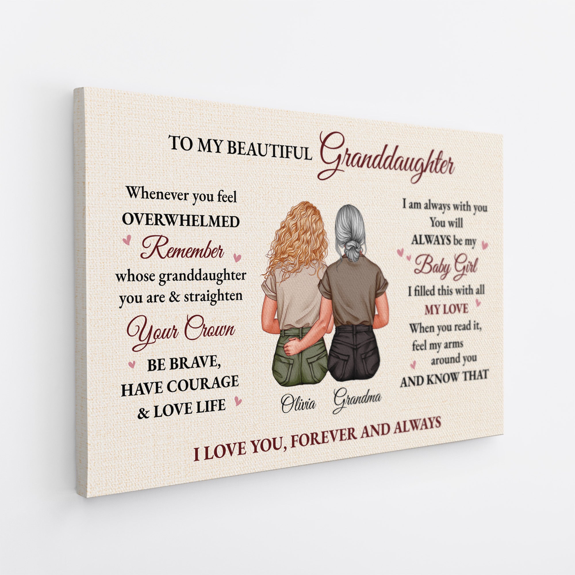 5182CUS2 personalised canvas for daughter from mom i love you forever 5182C6V5A_3167933f f97d 45bb b780 f230a5fa0297