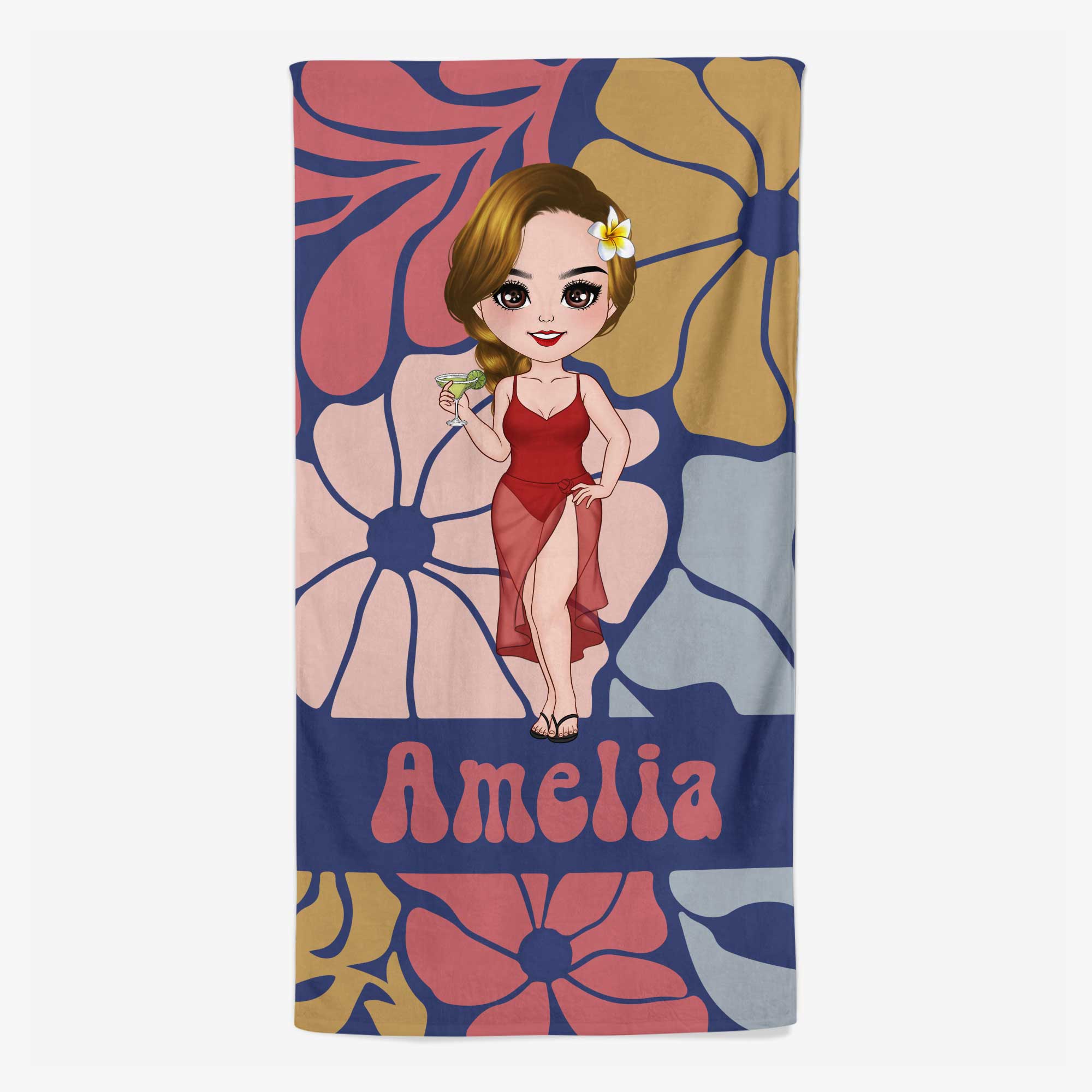 5187BUS1 custom beach towels summer holiday gifts for her 5187BKGAA