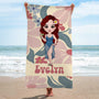 5187BUS2 custom beach towels summer holiday gifts for her 5187BKGAA