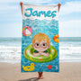 5196BUS2 personalized beach towels for kids cute summer gifts 5196B8GNK