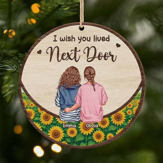 5198OUS1 personalized 1 layered wood ornaments xmas gifts for female friends 5198O3ZZF