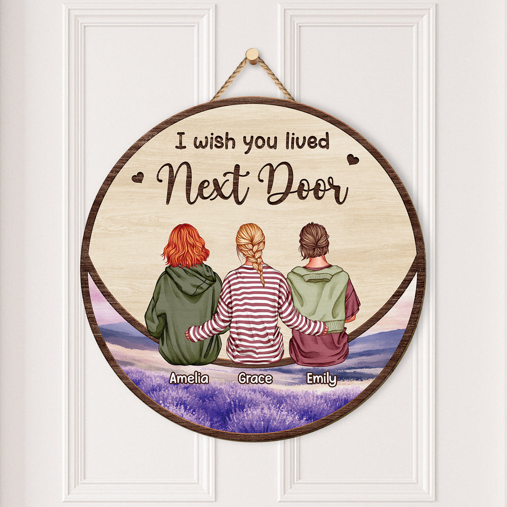 5198QUS2 personalized wooden signs i wish you lived next door gifts 5198Q3ZZF