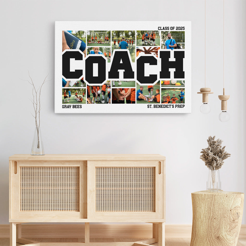 5200CUS3 personalized coach gifts photo collage canvas print_s 5200CKUMB