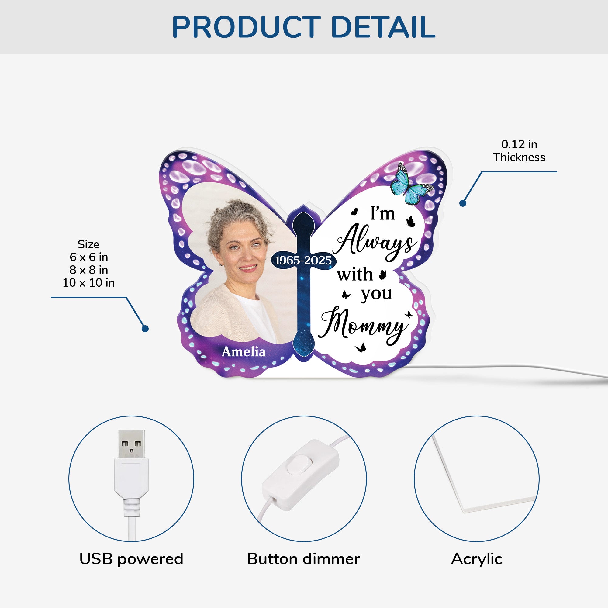 5203LUS3 personalized light box unique in loving memory gifts 5203L8LMA