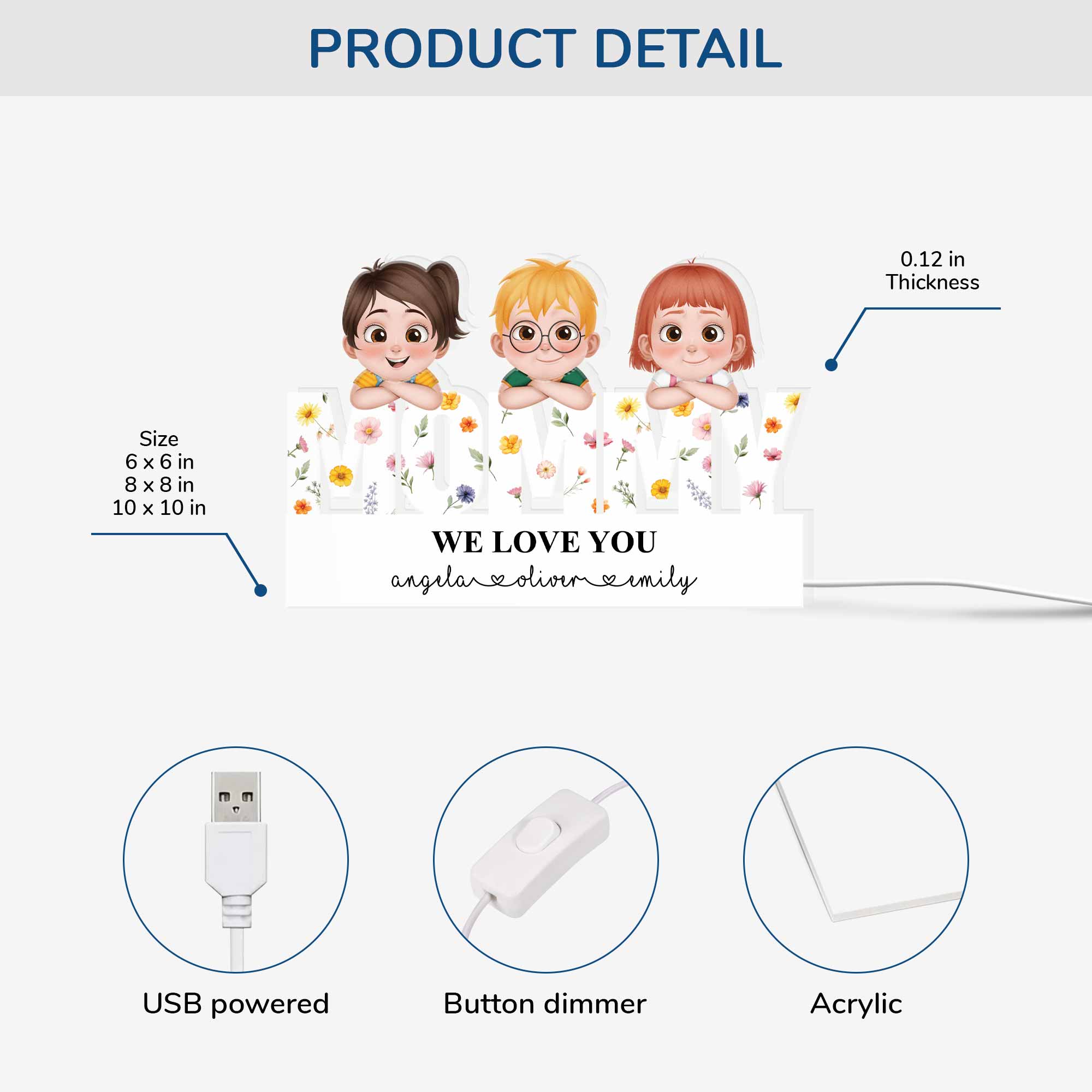 5215LUS3 personalized gifts for mom mommy we love you light box 5215L8YAA