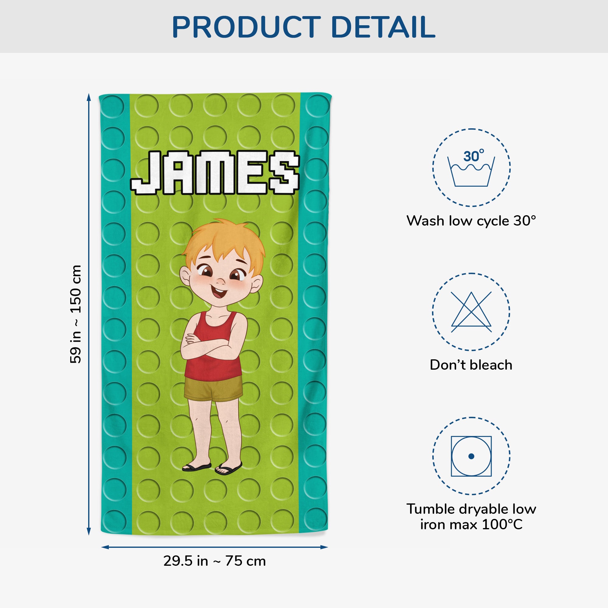 5226BUS3 personalized beach towels for kids fun summer gifts 5226B