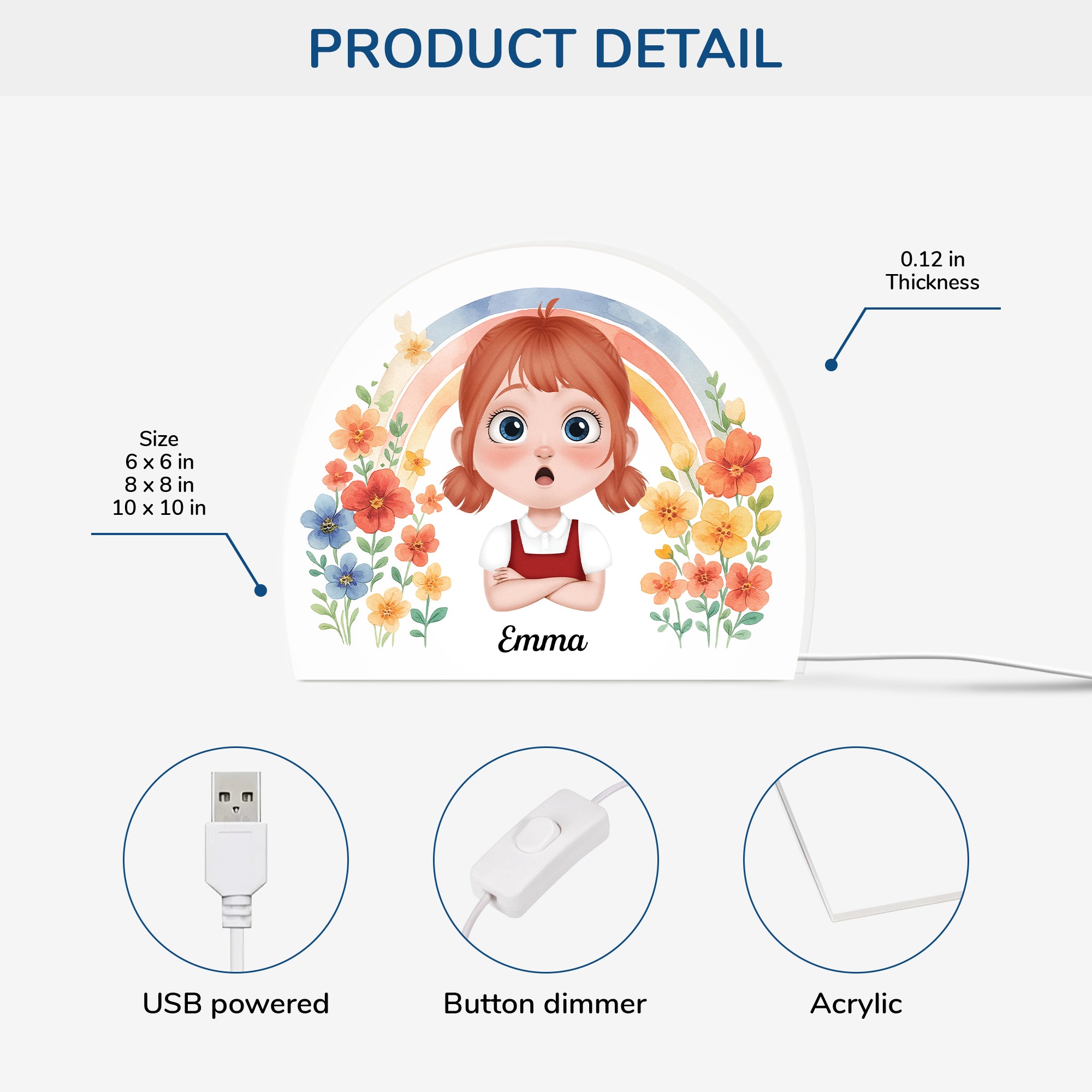 5232LUS3 personalized light box with names cute gifts for kids 5232L8PZK