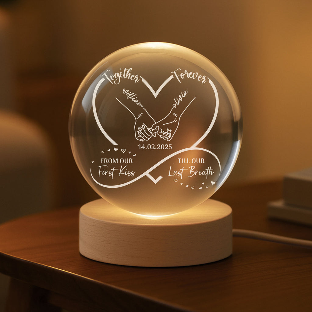 5242LUS2 together forever crystal ball lamp personalized gifts for couples 5242L6V5G