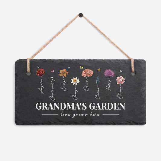 5249AUS1 personalized slate signs momgrandmas garden gifts 5249aetpta