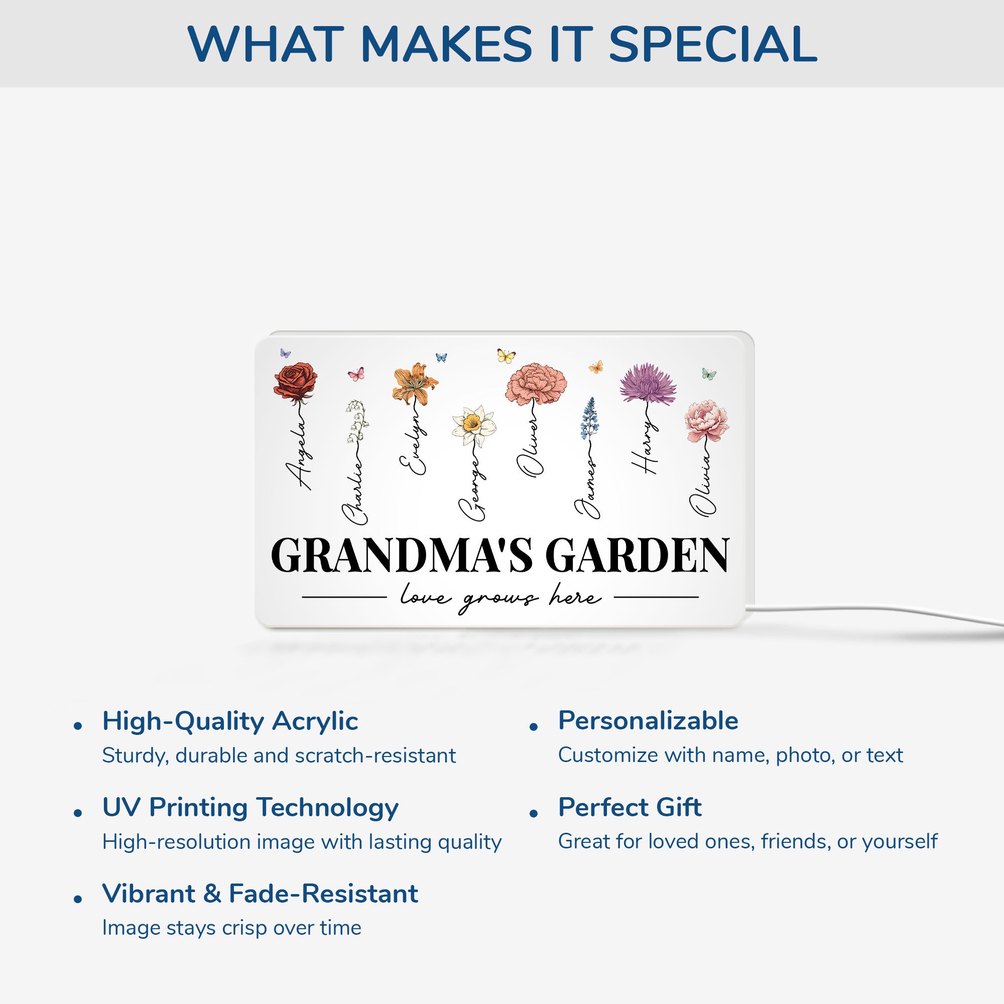 5249LUS4 personalized grandma gifts grandmas garden light box 5249L